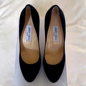Authentic Jimmy Choo Suede Platform Pumps